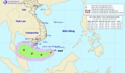 Áp thấp nhiệt đới giật cấp 10 có khả năng mạnh lên thành bão hướng về phía Nam